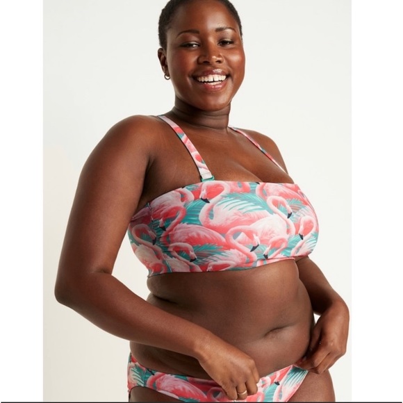 Old Navy | Flamingo Print | Bandeau Bikini | 2 Pc Bathing Suit 3X - Picture 1 of 3